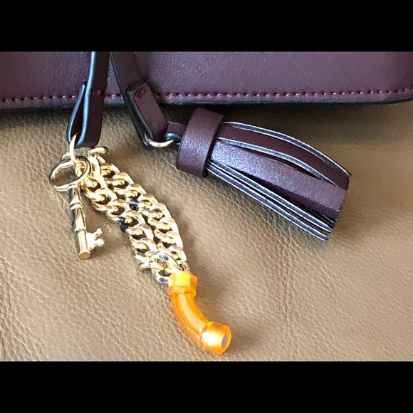 Zara, Deep Grape Crossbody Bag With Gold Accents, EUC - Picture 11 of 16